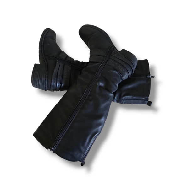 🟢  SOLEMATE Women's Black Faux Fur Calf  Knee Tall Winter Boots - Picture 9 of 16